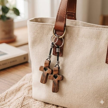 3 PCS Christian Cross Keychain for Women