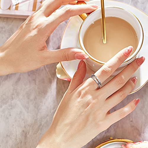 YinShan 925 Sterling Silver Inspirational Ring I am Enough Rings/God Grant Me The Serenity/Always Remember You Are Braver for Women Girls Size 6-9 - style: Always remember you're braver