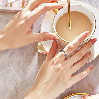 YinShan 925 Sterling Silver Inspirational Ring I am Enough Rings/God Grant Me The Serenity/Always Remember You Are Braver for Women Girls Size 6-9 - style: Always remember you're braver