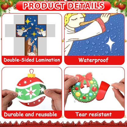 Christian Bulletin Board Decorations Jesus is The Reason for The Season Classroom Cutouts Christmas Nativity Religious Paper Decors for Xmas Holiday Sunday Church Chalkboard Wall Decor Supplies - style: Jesus is The Reason