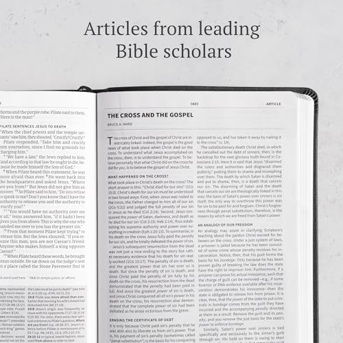 CSB Everyday Study Bible, Black LeatherTouch, Black Letter, Study Notes, Illustrations, Aricles, Easy-to-Carry, Easy-to-Read Bible Serif Type