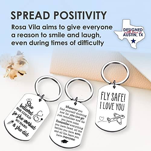 Rosa Vila Keychains For Women & Men, Gifts For Mom, Bonus Mom, Aunt, Sister, Dad, Grandma, Nurse, Teens, Coach, Teacher Pilot - style: Abuela Keychain