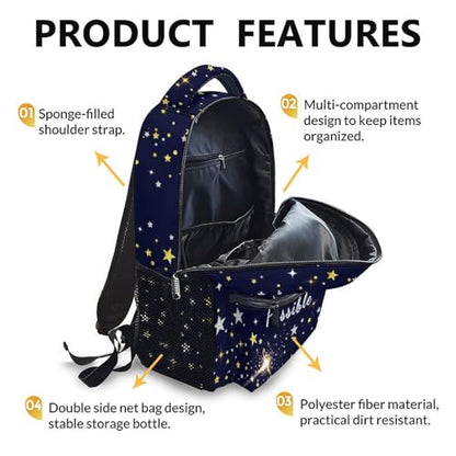 Kids Backpack School Backpacks for Girls Boys, Christian Bookbag Gift for Children Kindergarten Primary Elementary Middle - color: Black