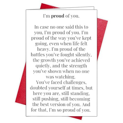 Encouragement Cards with Envelopes, Proud of You Card for Her Him - color: DXI#049