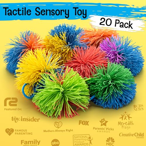 Stocking Stuffers & Sensory Toys for Kids 20 Pack - Boo Basket Stuffers For Kids Ages 4 5 6 7 8 9 Year Old Gift Idea - Best Birthday Toddler Gifts for Boys & Girls - Monkey Pom Balls Fidget Toys Party - style: 20 Pack