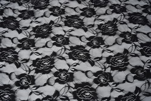 GERINLY Fashion Scarves for Women Lightweight Lace Printed Scarf Shawl Wrap - color: Blacklace