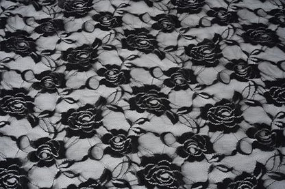 GERINLY Fashion Scarves for Women Lightweight Lace Printed Scarf Shawl Wrap - color: Blacklace