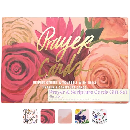 WORLD TRAVELER Scripture & Prayer Cards, 36 Prayer Cards, Gift Boxed 4x6 - color: Floral
