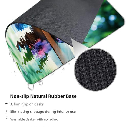 Candles Meditation Stones Mouse Pad, Culture Inspiration Desk Mat - color: Cute Colorful Art Rec14