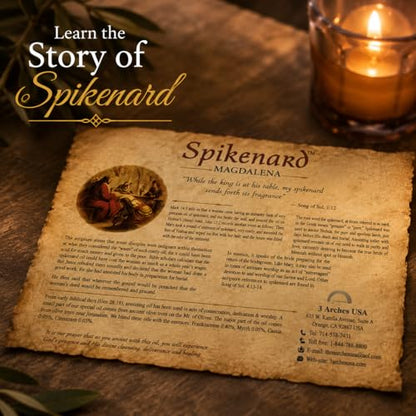 Spikenard Magdalena Anointing Oil Roll On 10ml with Olive Wood Menorah