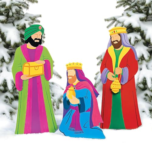 Fun Express Three Kings Outdoor Nativity Set, Multicolor