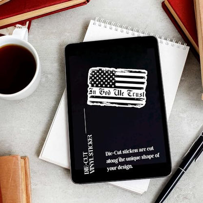 (3Pcs - 2") in God We Trust Sticker, American USA Flag Christian Faith, in God We Trust Decal Waterproof Die-Cut Vinyl Sticker for Laptop, Water Bottle, Hard Hat Gift for Him Men Father 2 Inches - size: 2 Inches