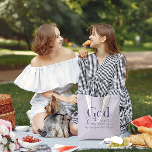 Bible Tote Bags Cute Christian Preppy Canvas Tote Bag Christian Gifts for Women Reusable Shopping Bags(Parent) - color: Bible-8