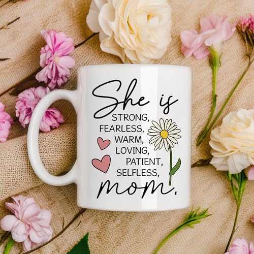 Mothers Day Gifts for Mom Mugs, Mama Best Moms Cup Gift from Daughter, Coffee Mug with Inspirational Quote, Cute Mama Mugs for Daily Tea and Coffee, Coffee Mug for Mom Affirmations - color: Mom