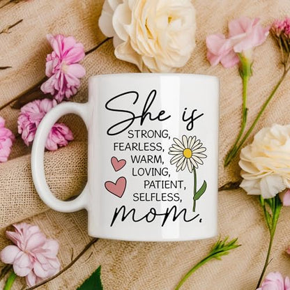 Mothers Day Gifts for Mom Mugs, Mama Best Moms Cup Gift from Daughter, Coffee Mug with Inspirational Quote, Cute Mama Mugs for Daily Tea and Coffee, Coffee Mug for Mom Affirmations - color: Mom