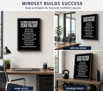 Floating Framed Motivational Canvas Wall Art, Inspirational Artwork 8x10in - color: 10 Things Thatrequire, size: 10"L x 8"W