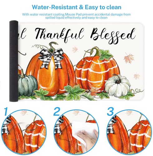Britimes Large Mouse Pad, Mouse Pad, 31.5 x 15.7 Inch, Fall Dot Pumpkin - color: Polka Dot Pumpkin