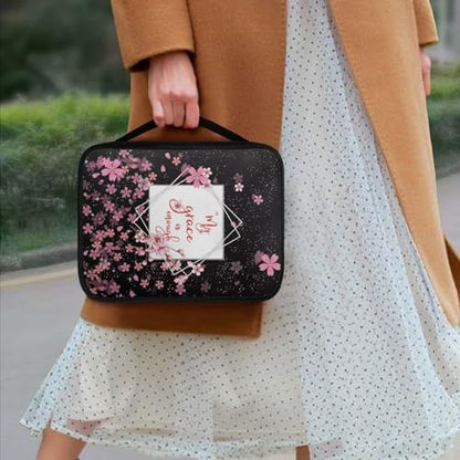Gifts Polyester Bible Cover With Sturdy And Great Product And Pen Storage For Men And Women - color: Cherry Blossom