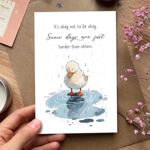 Heartfelt Encouragement Card, Get Well Soon Card for Woman Man, Positive Sympathy Card, It's Okay Not to Be Okay - color: It's Okay Not to Be Okay