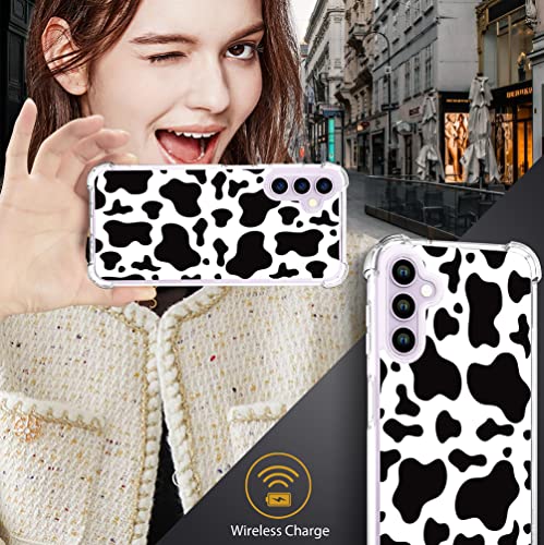 for Samsung Galaxy S23 Case - Black Cow Print - color: Black Cow Print, size: Galaxy S23
