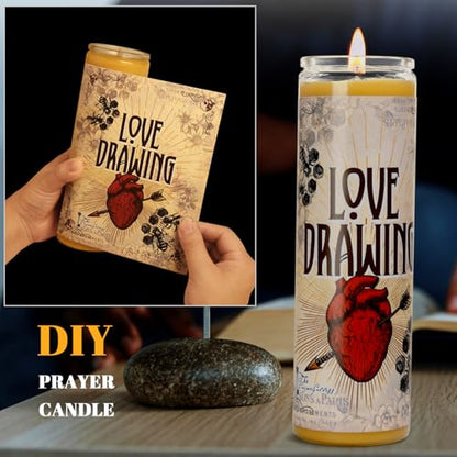 TELOSMA 7 Day Pure Beeswax Devotional Memorial Candles - 3 Pack Unscented