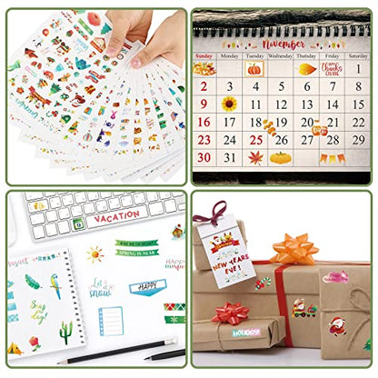 24 Sheets Monthly Planner Stickers Holiday Seasonal Birthday