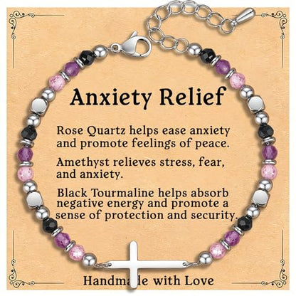 Adjustable Religious Gifts Cross Bracelet for Women Girl - style: Anxiety Relief