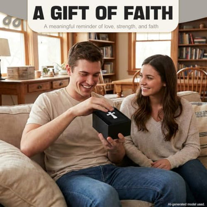 3 Pairs Unisex Cross Socks,Gifts for Christian: Easter Christmas - color: 2 Timothy 1:7 - Black