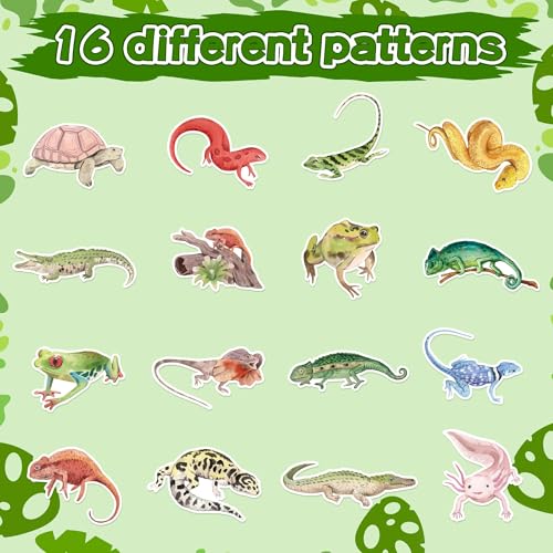 Realistic Reptile Sticker Rolls, 1000Pcs Watercolor Reptile Animals - style: Relistic Reptile Animal