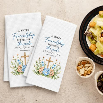 2-Piece Christian Gifts for Women, Friendship Gifts for Women, Towel Set