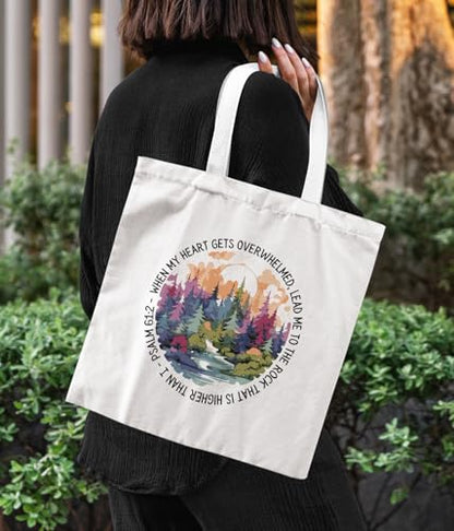 Christian Jesus Inspirational Canvas Tote Bag for Church Baptism - color: Jesus6