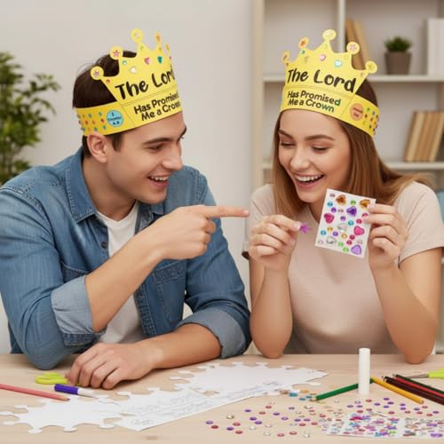 Christian Crown Craft Kit, DIY Paper Crafts to Decorate 18 Sets, VBS
