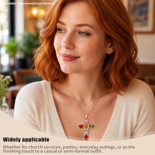 Colorful Crystal Rainbow Symbol Pendant Alloy Clavicle Necklace - color: gold