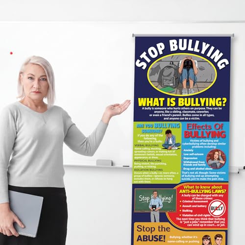 Ceenna 24 x 63 Inch Bullying Prevention Retractable Banner Roll up Banner - style: Bullying Prevention