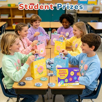 52 Pack Back to School Fidget Spinner Kids Bulk Fidgets Classroom Prizes - color: Tl-sa-3-cat