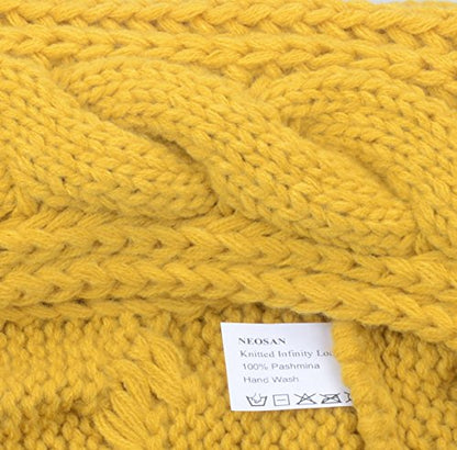 NEOSAN Womens Thick Ribbed Knit Winter Infinity Circle Loop Scarf - color: Twist Claret
