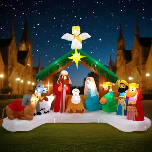 Toiyjofe 12FT Christmas Nativity Scene Inflatable with Jesus, Mary & Joseph - color: Jesus