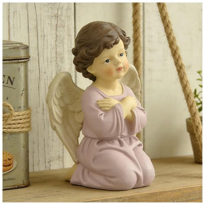 Praying Angel Figurine, 3.74 Inch Resin Guardian Angel Home Decor - style: 3.74'' Little angel cross hands kneeling