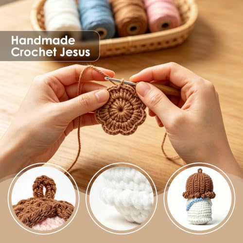 Crochet Jesus Car Mirror Hanging, Bless This Car, Christian Car Accessory - color: Bless This Car and All Travel in It