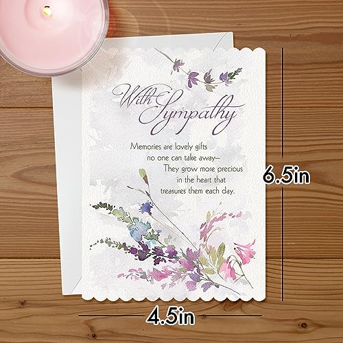 Faithfully Yours Designer Greetings Floral Sympathy Boxed Card 12 Pack