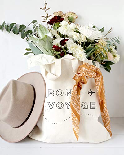 The Cotton & Canvas Co. Beach, Grocery, Farmers Market, Shopping and Travel Reusable Shoulder Tote and Handbag … - style: Bon Voyage
