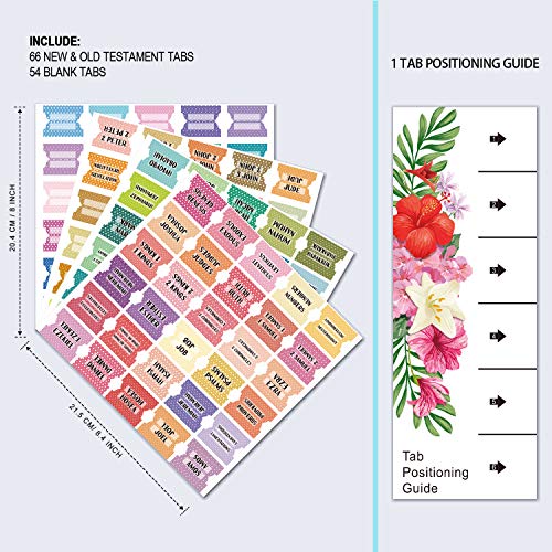 Bible Index Tabs New & Old Testament Tabs Matte Laminated Floral Design, Bible Journaling Supplies - 122 Pcs (Polka Dots) - color: Dots