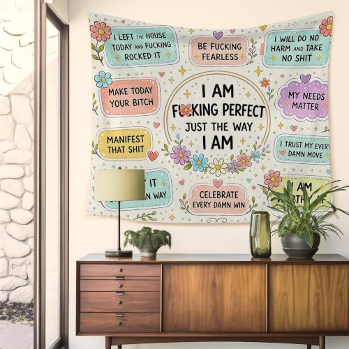HUGANE Funny Inspirational Tapestry Wall Decor 50x60 Inch - color: colour-14