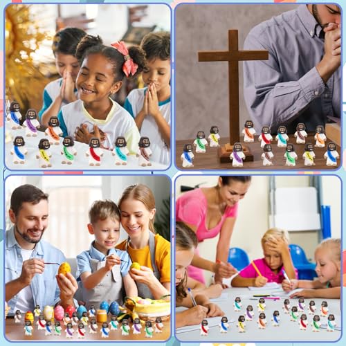 YuDanae 300pcs Brown Mini Jesus Figures, Jesus Loves You Figures for Easter - size: 300pcs