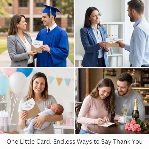 Thank You Cards with Envelopes, 25 Pack 4x6 Inch