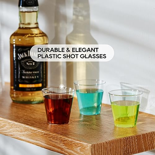 JOLLY PARTY 1 OZ 1000Pack Plastic Shot Glasses Disposable Cups Tasting Cups