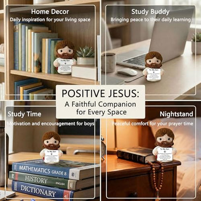 Graduation Gift for Son from Mom Jesus Stuffed Animal Plush Doll Confirmation First Communion Kindergarten 5th 8th Grade Graduation Gifts for Teenage Teen Boys Kids - style: Son