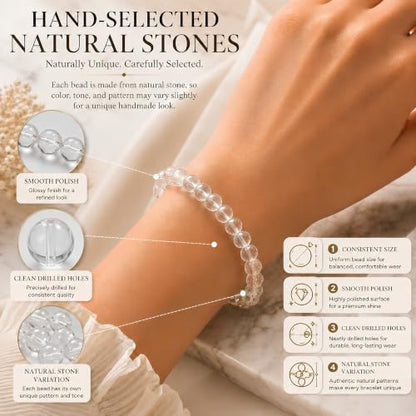 Cherry Tree Collection 100PCS 6mm Clear Quartz Matte Round Bead Craft Kit - color: clear quartz, size: 6mm