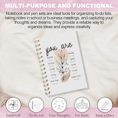 WFSM Inspirational Christian Notebook - Christian Gifts Journal, Daily Prayer Journal, Spiral Bible Notebook, Christian Gifts Journal, Spiritual Journal for Women, 5.5x8.3 Inches - color: You Are