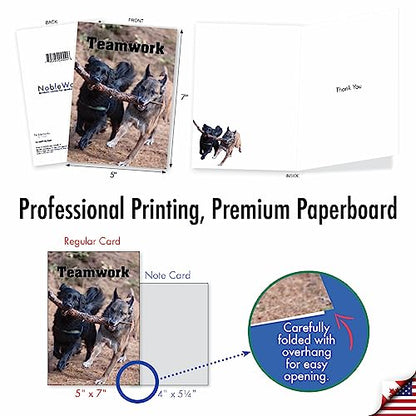 Best Card Co 1 Teamwork Thank You Greeting Card Colorful Dog C3189FTYG - style: Teamwork